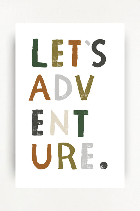 'Let's Adventure' Art Print