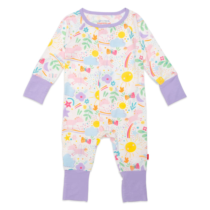 Sunny Day Vibes Modal Magnetic Grow with Me Convertible Romper/Sleeper