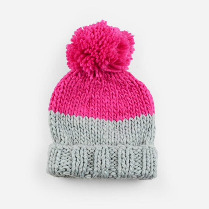 Pink/Gray Millie Knit Hat
