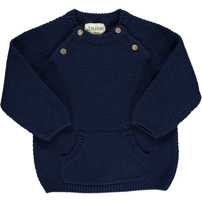 Navy Morrison Baby Sweater