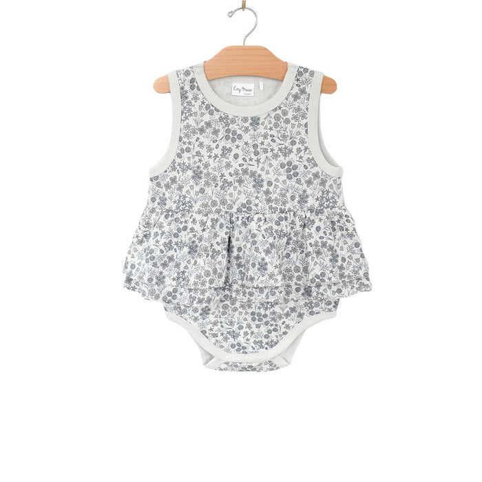 Calico Floral Skirted Tank Bodysuit