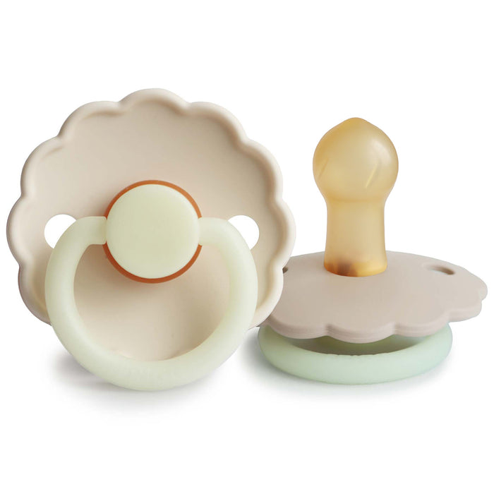 FRIGG Daisy Night Natural Rubber Pacifier 2-Pack - Nature Baby Outfitter