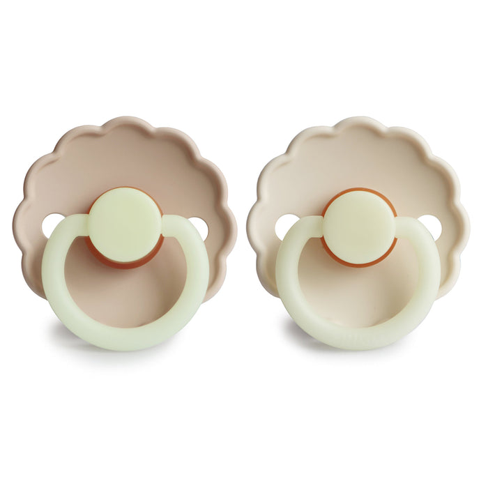 FRIGG Daisy Night Natural Rubber Pacifier 2-Pack - Nature Baby Outfitter