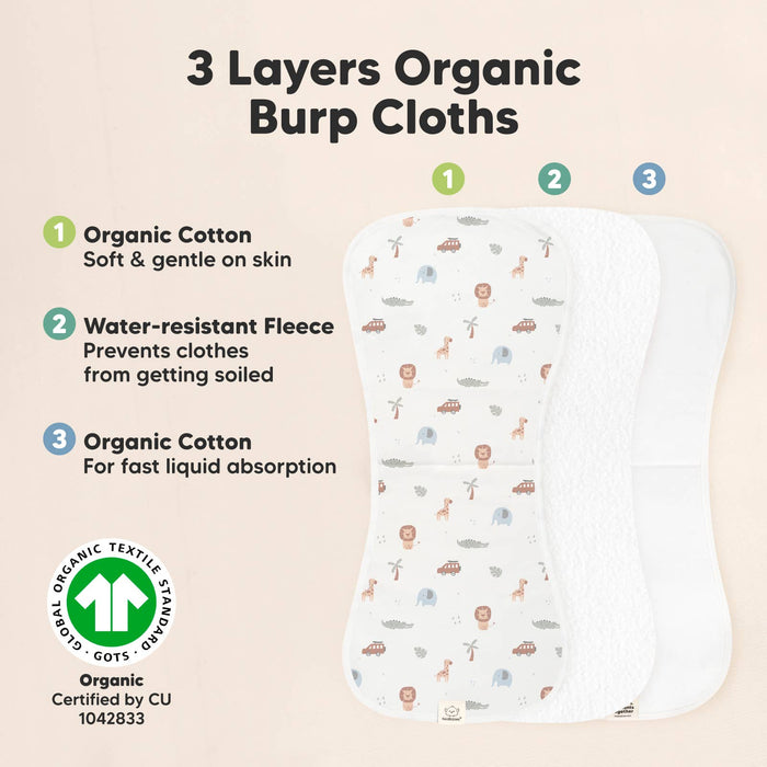 Wilderness 5-Pack Urban Burp Cloths