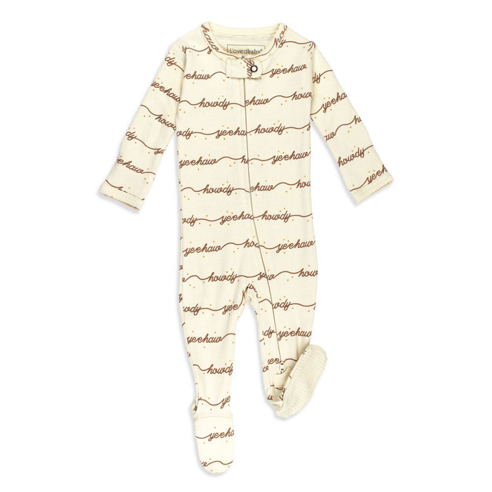 Howdy | Organic Zipper Footie