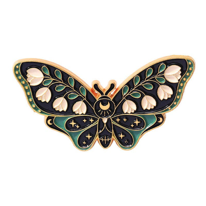 Colorful Butterfly Insect Brooch Metal Badge Scarf Clip