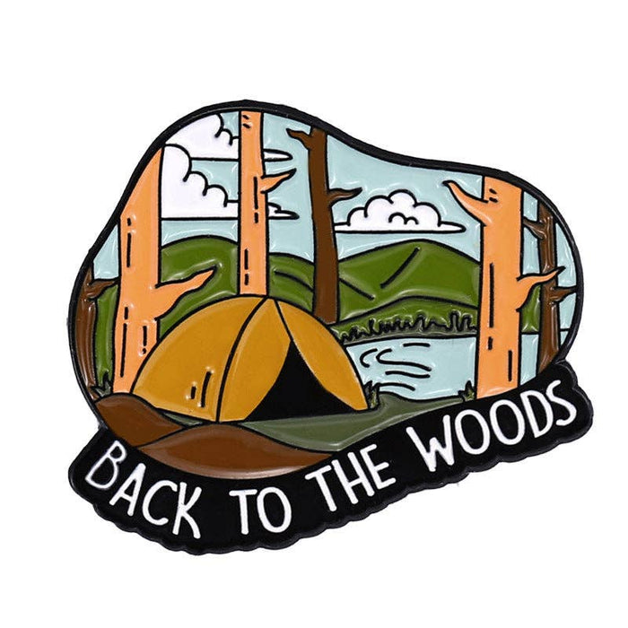 Outdoor Adventure Alloy Pin Map Badge Decorative Accessories