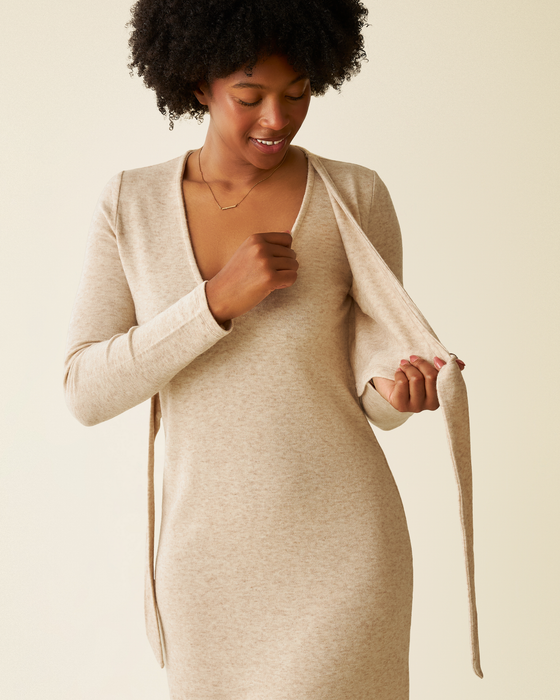 Kate Nursing Wrap Sweater Dress