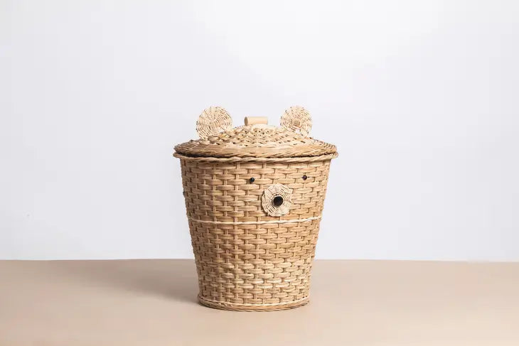 Bear Shape Rattan Storage Basket