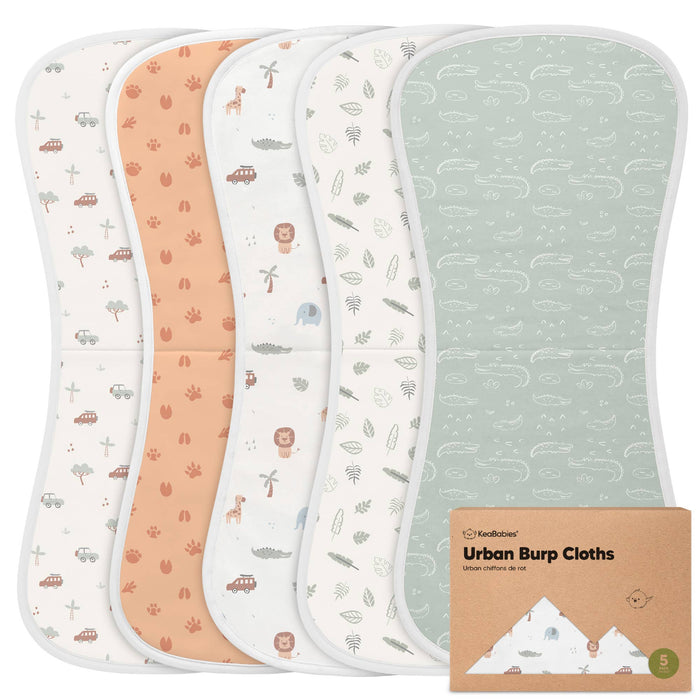 Wilderness 5-Pack Urban Burp Cloths