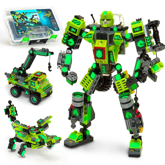 Robot Toy for Kid Builders (212 Pc) CliffSling - 3 in 1 Toys