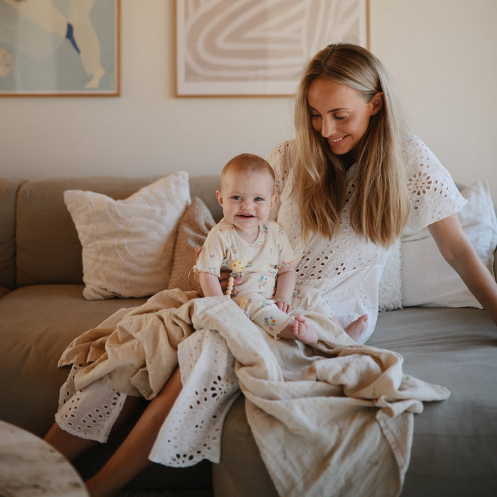 Organic Cotton Muslin Swaddle Blanket - Nature Baby Outfitter