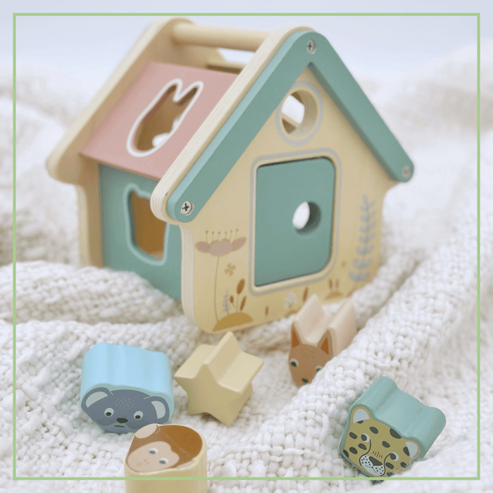 Wooden Shape Sorter - Classic Montessori Learning Toy Ages 1-3