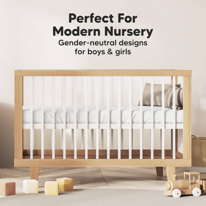 Soft White Mini Crib Sheets, Pack n Play