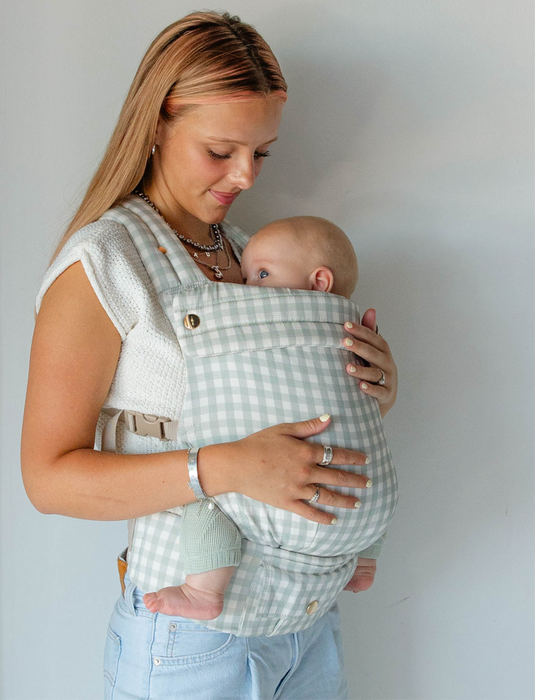 Monroe x Coco Gingham - Cotton Baby Carrier (7-35 lbs) - Nature Baby Outfitter