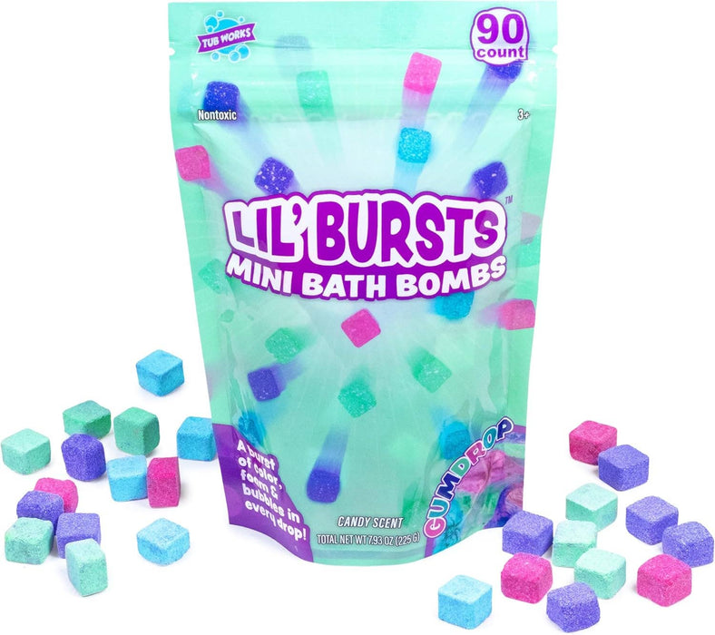Lil' Bursts Mini Bath Bombs for Kids, 90 Count, Gumdrop