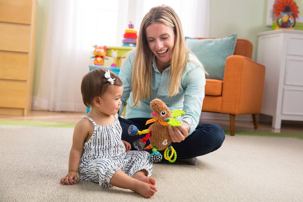 TOMY Lamaze Mortimer the Moose Clip&Go Stroller Toy for Baby