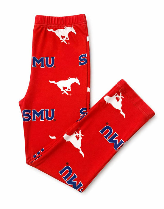 SMU Red Mustang Leggings