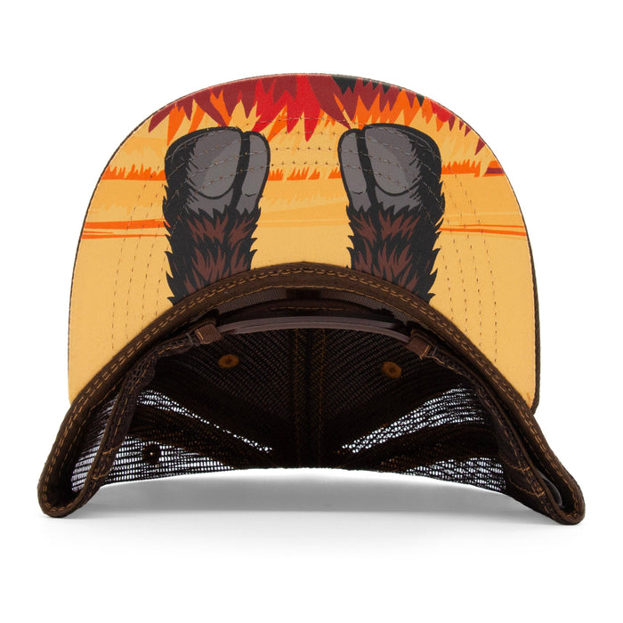 Kids Bison Flat Bill Hat Brown