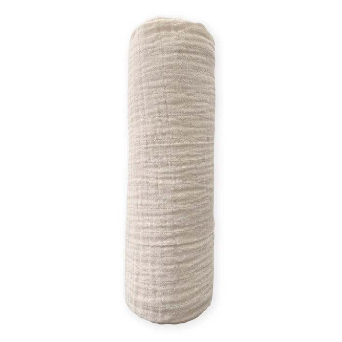 Oatmeal Cotton Muslin Swaddle