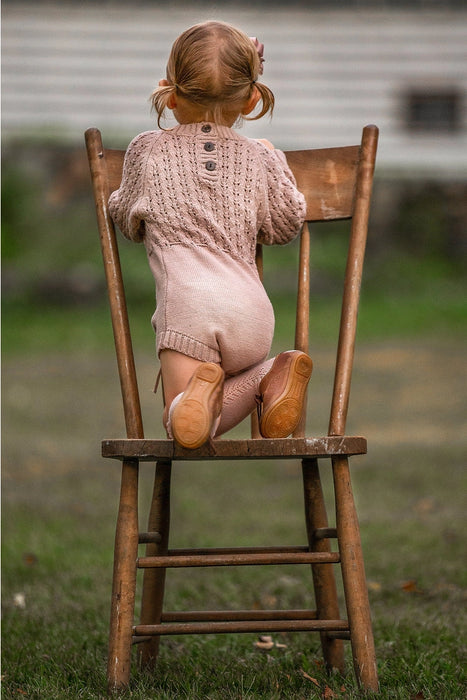 Mauve Zoya Knitted Sweater Romper