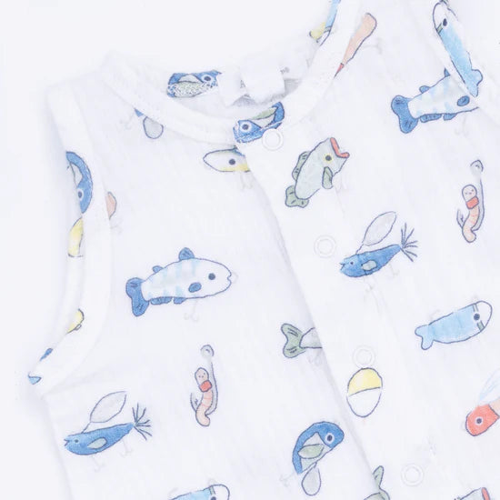 Fishing Lures Sleeveless Shortie Romper