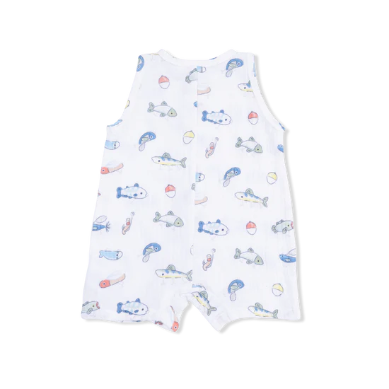 Fishing Lures Sleeveless Shortie Romper