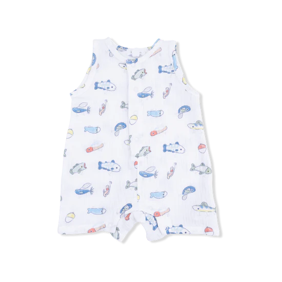 Fishing Lures Sleeveless Shortie Romper