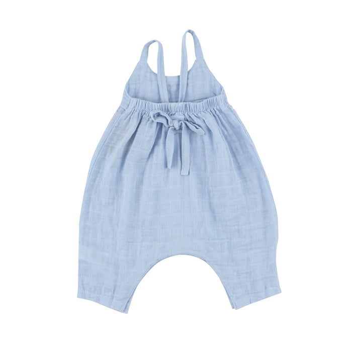 Dusty Blue Tie Back Romper