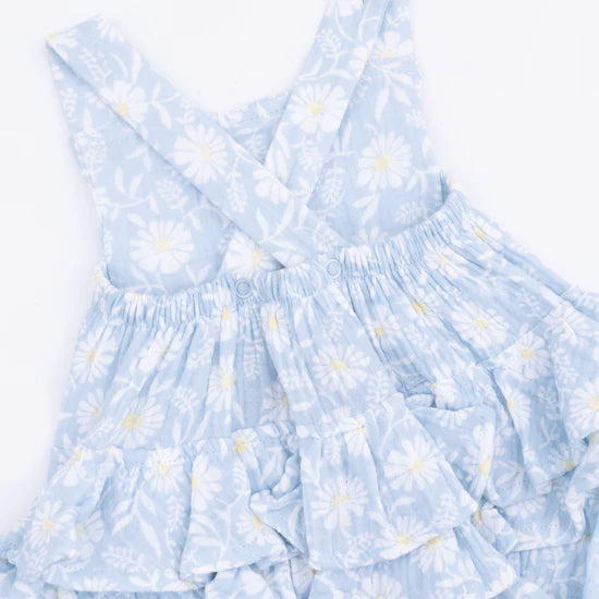 Western Daisies Ruffle Sunsuit