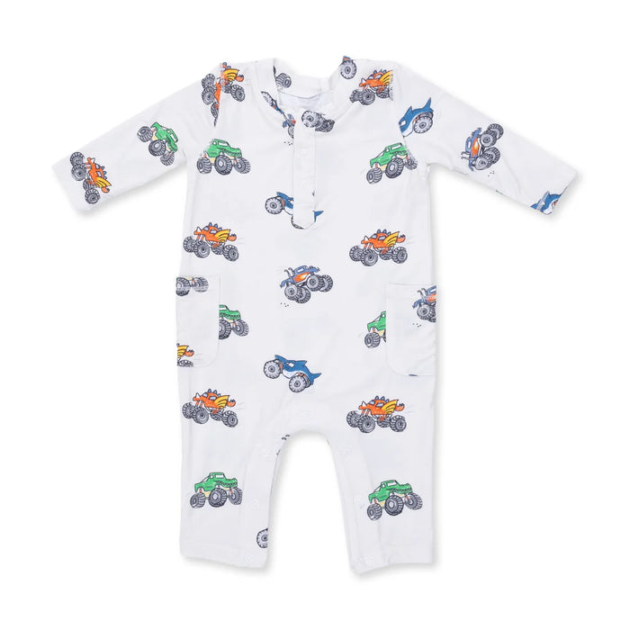 Monster Trucks Henley Romper
