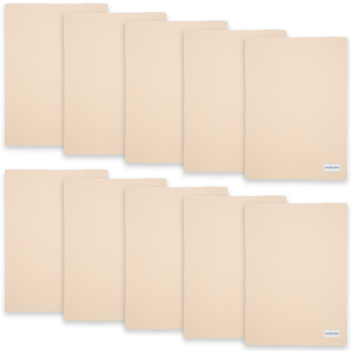 Cotton Burp Cloths in Cream