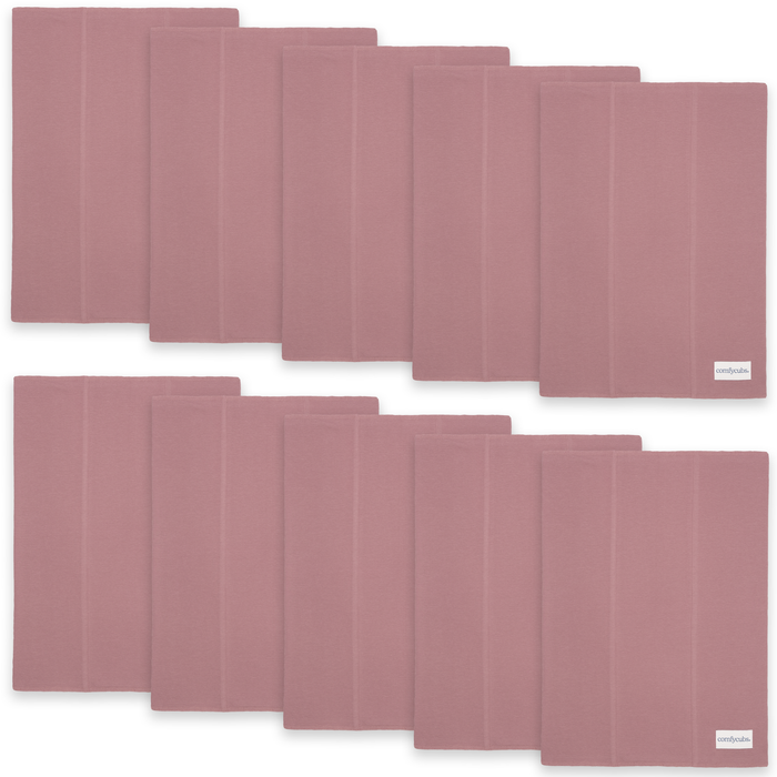 Cotton Burp Cloths in Mauve