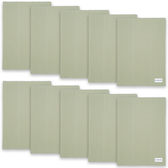 Cotton Burp Cloths in Sage