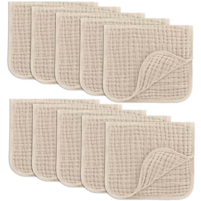 Muslin Burp Cloths in Sand