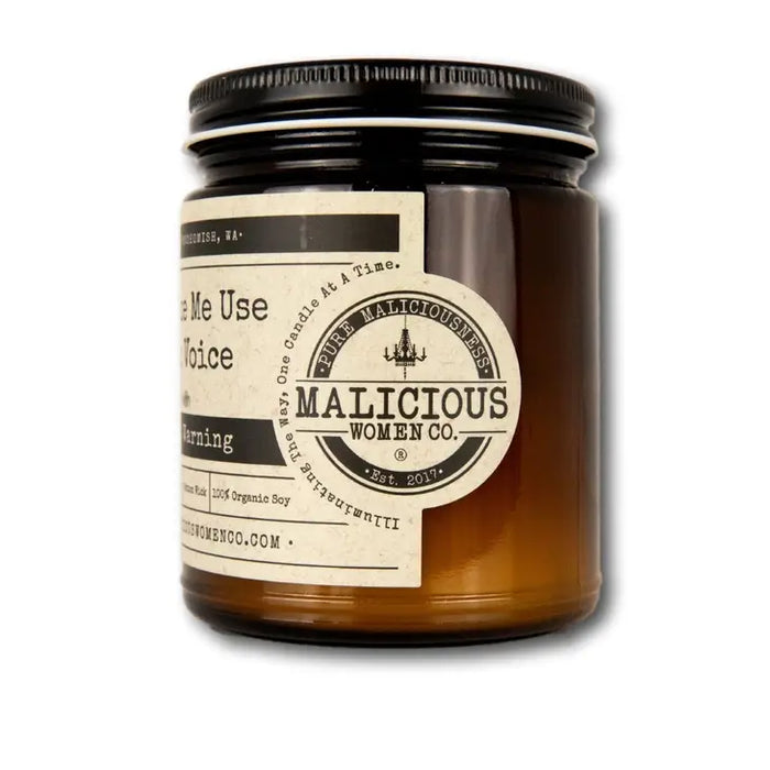 'Don't Make Me Use My Mom Voice' Pear & Ivy Candle