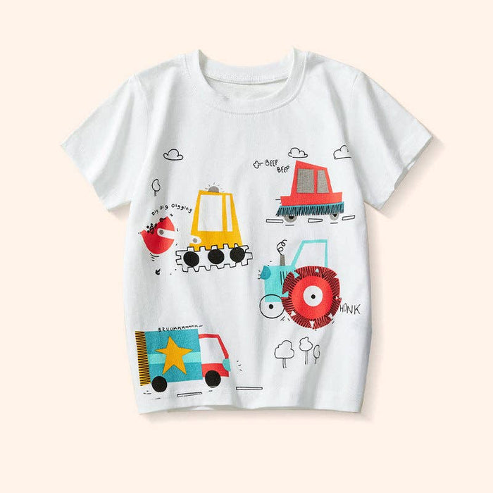 Car Short Sleeve T-Shirt Cotton Casual Top