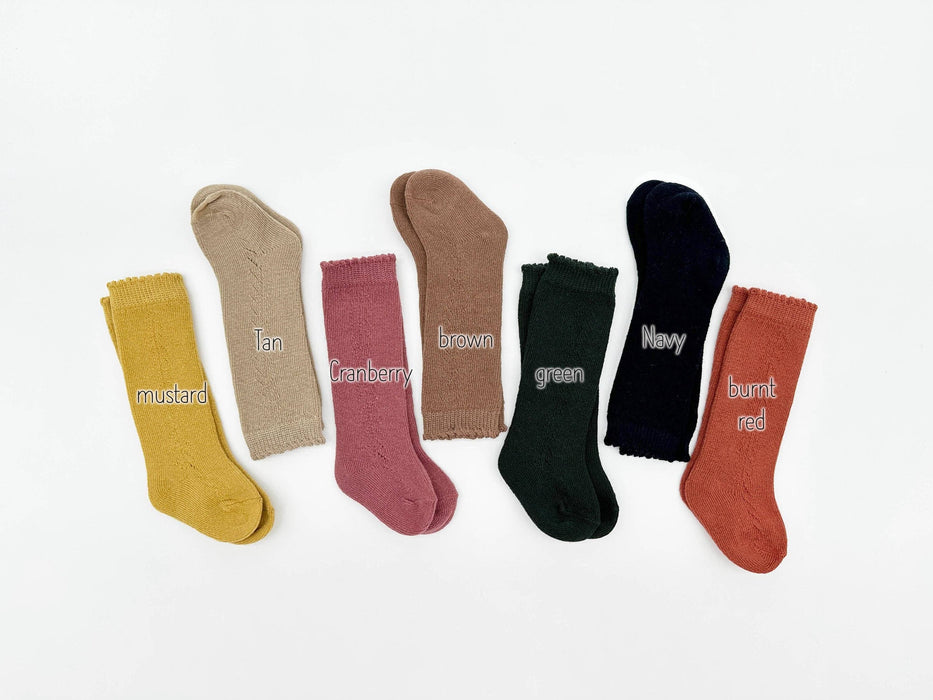 French Lace Knee High Baby Socks