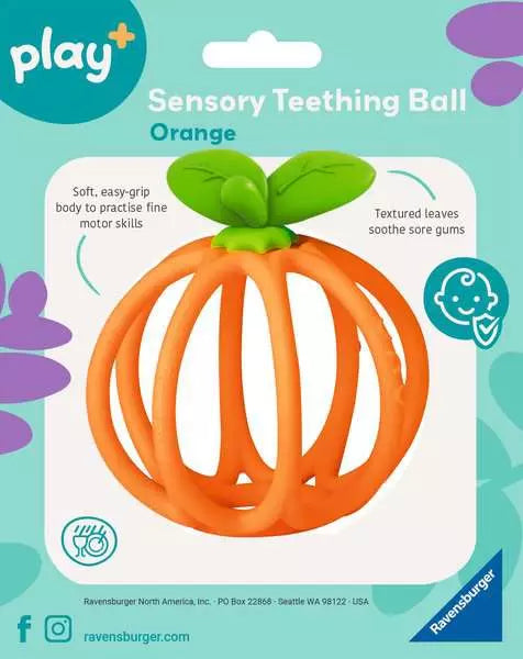 Orange Play+ Sensory Teething Ball