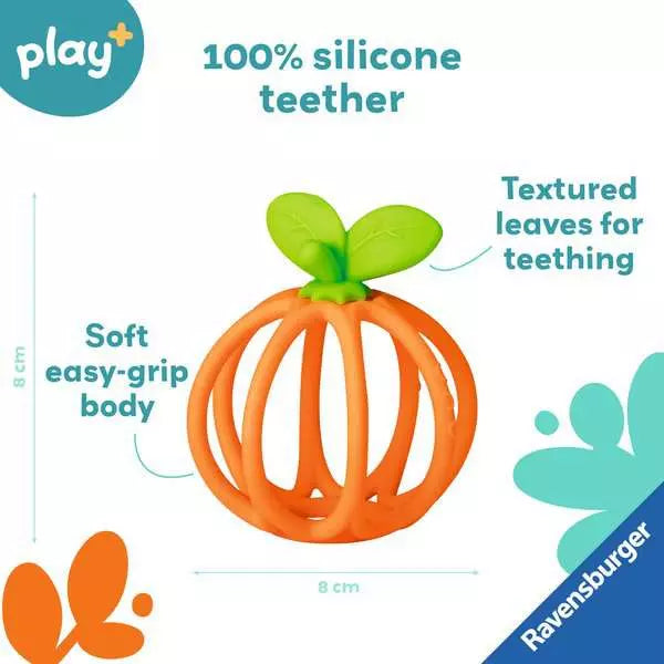 Orange Play+ Sensory Teething Ball