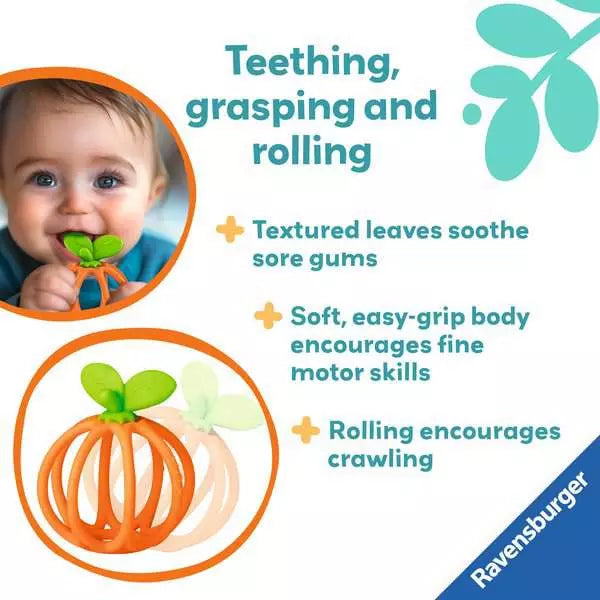Orange Play+ Sensory Teething Ball
