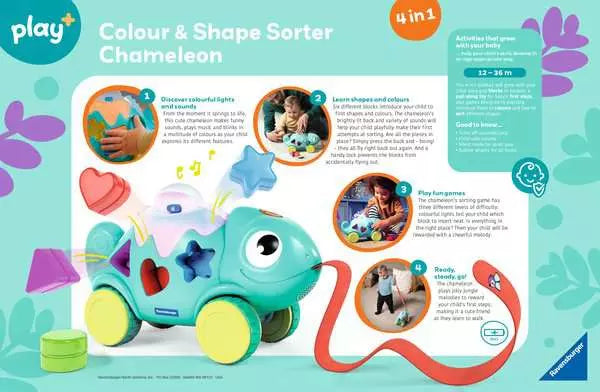 Play+ Color & Shape Sorter: Chameleon