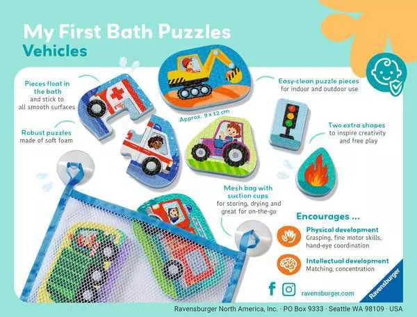 Play+ My First Bath Puzzles: Vehicles