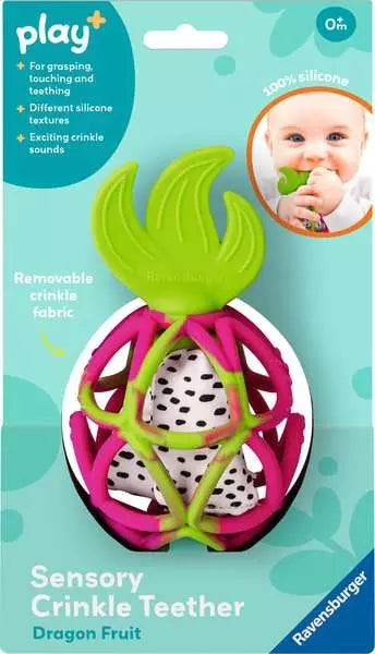 Dragon Fruit Play+ Sensory Crinkle Teether