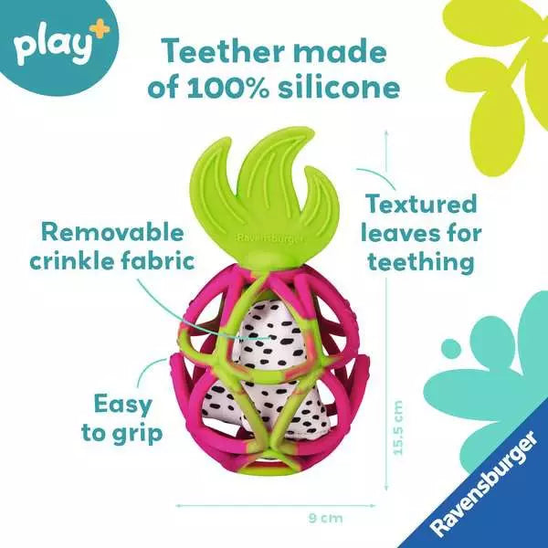 Dragon Fruit Play+ Sensory Crinkle Teether