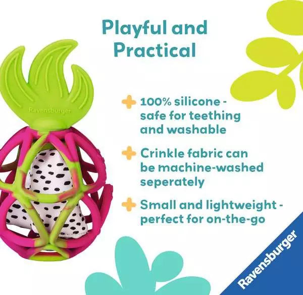 Dragon Fruit Play+ Sensory Crinkle Teether