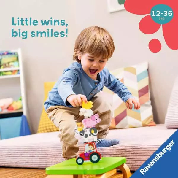 On The Farm Play+ Magnetic Wooden Count & Play Puzzle