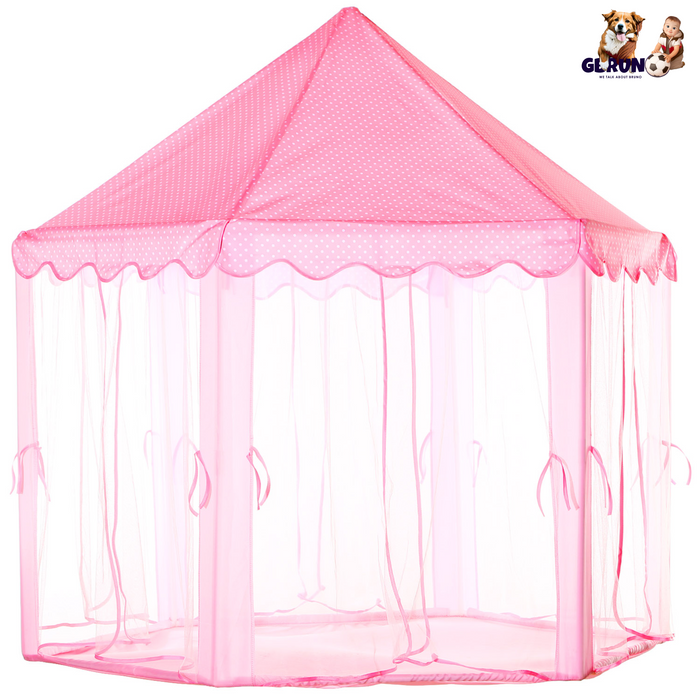 Kids Play Tents Princess for Girls Princess Castle Children Playhouse Indoor Outdoor Use w/ Carry Case