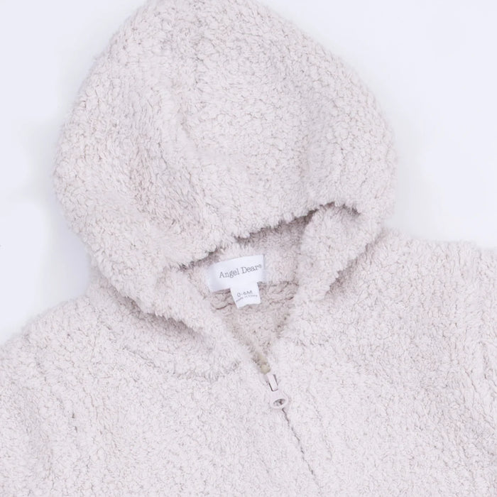 Natural Chenille Hooded Romper