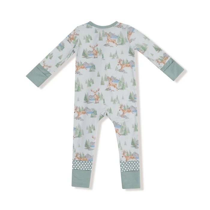 Buck Deer 2 Way Zipper Convertible Romper/Sleeper